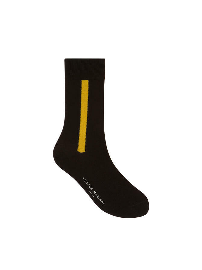 CALZINI CORTI SIDE BAND NERO & GIALLO | Acquista Online Andrea Mariani Firenze